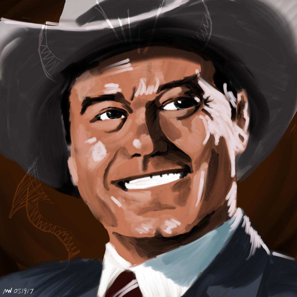 JR Ewing Dallas Portrait